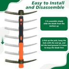Lothee 8 Pcs Pick Mattock Hoe 15 Inch Heavy Duty Forged Garden Pick Axe with Rubber Non-Slip Handle Weeding Mattock Hoe Agriculture Hand Tools for Weeding Cultivating Camping or Prospecting