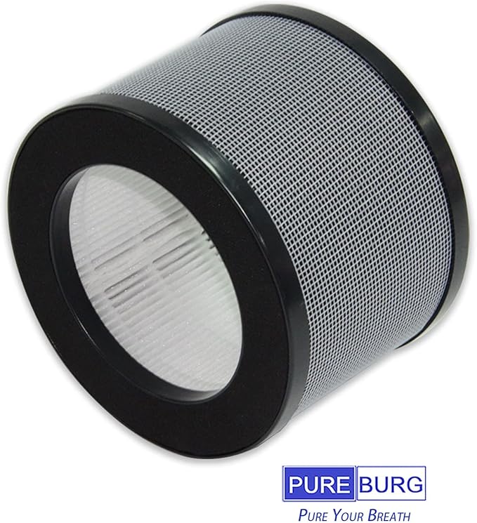 PUREBURG Replacement True HEPA Filters Compatible with isinlive vortex A5 Air Purifier,H13 3-Stage Filtration Activated carbon Air Clean Dust VOCs Odor,2-Pack