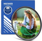 NEEWER 52mm Black Diffusion 1/8 Filter Soft Dreamy Cinematic Effect Filter Ultra Slim Water Repellent Scratch Resistant Optical Glass, Multiple Nano Coatings for Video/Vlog/Portrait Photography