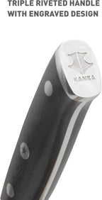 KANKA Professional 8 inch Chef Knife – High Grade 1.4116 Stainless Steel, Ultra-Premium G-10 Fiberglass Handle, Premium Wood Sheath Included – Essential Kitchen Knife for Chefs
