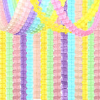 Pastel Rainbow Party-Decorations Streamers Garland - 12pcs 4-Leaf Clover Paper Streamer Baby Shower Wedding Banners Boy Girl kids Birthday Birthday Supplies Decor Ouruola