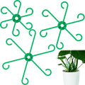 3PCS Plant Stem Support, 3 Sizes Climbing Houseplant Stem Holders, Plastic Reusable Flower Trellis Stem Hook Plant Care Growth Accessories for Flower Plants Indoor Outdoor- Green