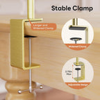 Over The Table Rod Stand with Clamps, Adjustable 32''-79'' Tall 32"-131" Length, Gold Table Arch Stand Metal Balloon Frame Hanging Rod for Weddings Christmas Birthdays Garden Arbors Decoration