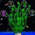 DSkoiph 2 pcs Aquarium Decor Plastic Plants Extra Large 21 Inches Artificial Fish Tank Plants Tall Fish Tank Decorations Artificial Green Water Plants (Green)