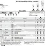 AMJ3000-03B/-03B-C,AMJ4000-04B/-04B-C,AMJ3000/4000 filter element type, water droplet separator for vacuum,AMJ series(AMJ4000)