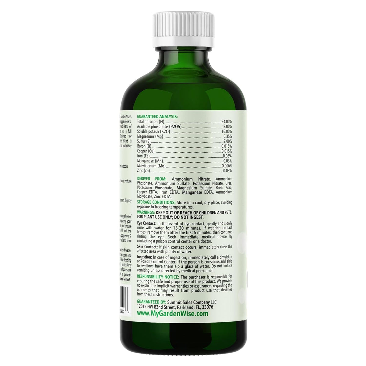3-1-2 Liquid Fertilizer Concentrate with Micronutrients - Optimal Fiddle Leaf Fig Plant Food, Ideal for Ficus Lyrata & Fig Trees, Gold Leaf Enhanced Indoor Plant Fertilizer (8 OZ)