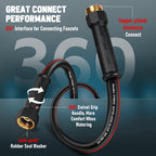 Garden Hose 50 ft x 5/8", NON-EXPANDABLE Heavy Duty Premium Flexible Water Hose, No Kink, Leakproof, Lightweight Hybrid Hose with Male to Female Fittings for Household&Backyard