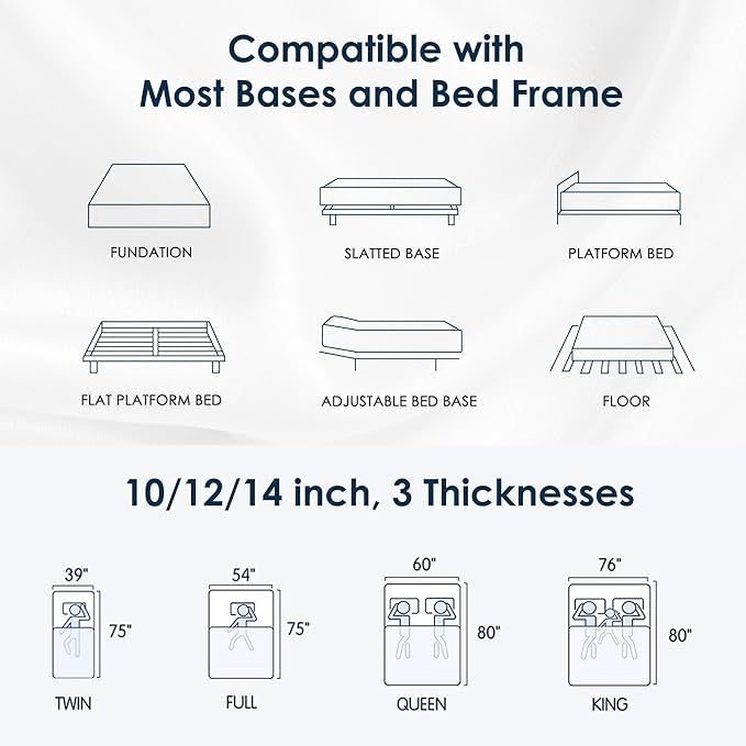 12 Inch Queen Memory Foam Mattress with Removable Cover, Medium Firm Breathable Mattress in a Box, Pressure Relief, No Fiberglass