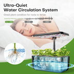 Ahopegarden Indoor Garden Hydroponics Growing System: 10 Pods Kit with LED