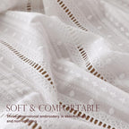 patdrea Designer Vintage Cotton White Lace Tablecloth for Rectangle Tables,French Country Cottage Embroidered Table Cloth Art Decor for Kitchen Wedding Patries Banquet Christmas,59"*83"