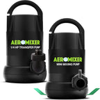 Aeromixer Mini 1/4 HP Submersible Mixing + Aerating Pump with 1/4 HP Water Transfer Pump Bundle - Water Aerator & Garden Utility Pumps, Nutrient Mixing & Aeration Pumps for Farming & Gardening