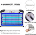 Fly Trap Indoor Bug Zapper, 2800V Powerful Flying Insect Mosquito Killer w/ 20W Blue Light Attract, Plug-in Pest Control Machine for Moth, Fruit Fly, Fungus Gnat, Garage Bug Catcher