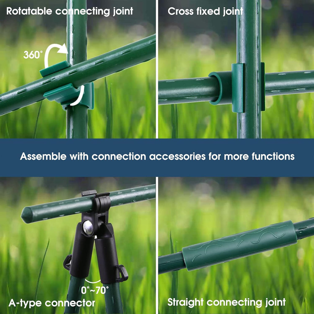 6 FT Garden Stakes for Outdoor Plant Support, 0.78 inch Diameter Plant Stake Sticks Metal Poles for Pole Beans Cucumber Tree Climbing Plants Gardening Supplies 10 Pack