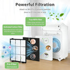 C545 True HEPA Replacement Filter S Compatible with Winix C545 Air Purifier, Replace 2522-0058-00 & 1712-0096-00 Filter Replacement, 2 HEPA + 4 Activated Carbon