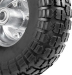 4.10/3.50-4 Tire Wheels Flat Free 10" Heavy Duty Solid Flat-Free Replacement Tire with 5/8 Axle Compatible with Gorilla Carts, Wheelbarrow, Dolly, Hand Truck (2-Pack)