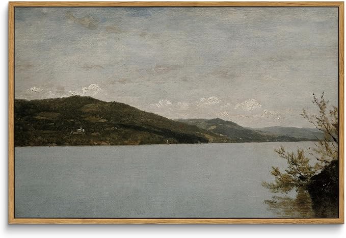 InSimSea Framed Canvas Wall Art Vintage Decor, Classical Landscape Paintings Artwork, Large Prints, Vintage Nature Decor, Retro Wall Decoration for Bedroom Living Room Bathroom, 16"x24"