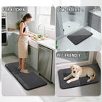 Yimobra Memory Foam Bath Mat, Super Soft Absorbent Bathroom Rug Non Slip 31.5x20 Inch, Quick Dry, Machine Washable Floor Carpet for Tub Shower, Home Decor Accessories, Dark Gray