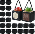 Temlum 2.5 Inch Succulent Wrap Bags (Fits 2.5″ Pots) with Thank You & Watch Me Grow Stickers, Small Succulent Gift Box for Wedding, Baby Shower, Succulent Party Favors for Guests (Black 40pcs)