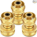 Twinkle Star Brass Hose Nozzle 3 Pack, 3/4 Inch Upgraded Heavy Duty Brass Power Nozzles, Adjustable Twist Pressure Sprayer for Garden, Patio