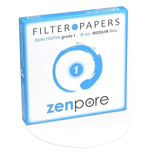 Qualitative Filter Paper 15cm Lab Filter Paper for Chemistry, Standard Qualitative Grade 1-Medium Flow 150mm(100 Discs)