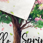 GEEORY Spring Garden Flag 12x18 Inch, Pink Floral Tree Double Sided Spring Summer Small Floral Flag, Farmhouse Rustic Outdoor Decor for Outside Yard Lawn Decoration