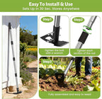 Weed Puller Tool with Long Handle, Stand Up Weeder with 63" Telescoping Handle, 2-in-1 Manual Weeder Remover & Garden Hoe, 6 Sharp Tines for Crack Weeding and Root Removal