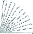 50/100/150 Pack 6" Solid Galvanized Non-Rust Metal Garden Stakes Spiral Landscape Edging Anchors for Paver Edging, Gardening, House Construction, etc (150)