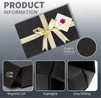 Large Black Gift Box,13.75"x9"x4.5", Gift Boxes with Magnetic Lids for Presents Closure Gift Packing for Birthday,Christmas, Halloween,Wedding,Bridal Gifts,Mother's Day Gift Packging