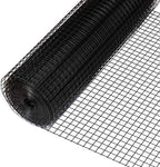Fencer Wire Hardware Cloth with 1-Inch Grid, 16 Gauge Black Vinyl Coated Welded Fence Mesh Roll for Home and Garden Fence and Pet Enclosures Protect (24 Inch x 50 ft.)