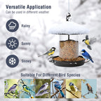 Youvip Metal Roof Bird Feeder - Chew Proof for Outdoor Hanging Wild Bird Seeds. Bronze