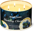 Soy Wax Blend Candle for Home, 4-Wick Candles in Blueberry Cheesecake Scented, Aromatherapy Candles Gift for Parties, Relaxing, Over 50 Hours of Burn Time, 18oz
