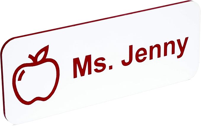 Providence Engraving Custom Name Tag with Industry Logo - Teacher, Realtor, Dental, Medical, Stylist ID Badge