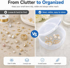 Clear Round Plastic Storage Container with Lid, Mini Small, Single Pack | Organizer for Beads, Jewelry, Cards, Crafts & Hobby Supplies