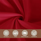 sancua Small Square Tablecloths 36x36 Inch - Christmas Red Table Cloth for Square or Round Tables, Washable Polyester Fabric Table Cover for Nightstand End Bedside Tables