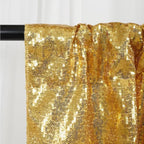 SquarePie Sequin Backdrop Curtain Less See Through Thick Background for Party 5FT x 7FT Gold