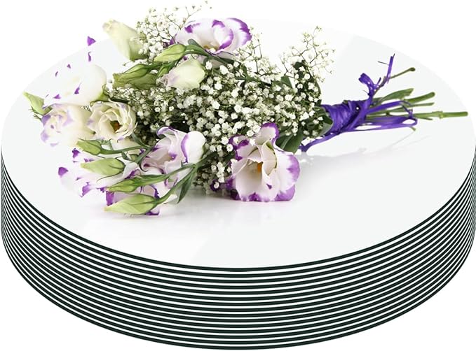 Round Mirror Centerpieces, Acrylic Circular Plates for Table Decoration, 15 Pack, Wedding Party Decor, Candle Tray (6inch)