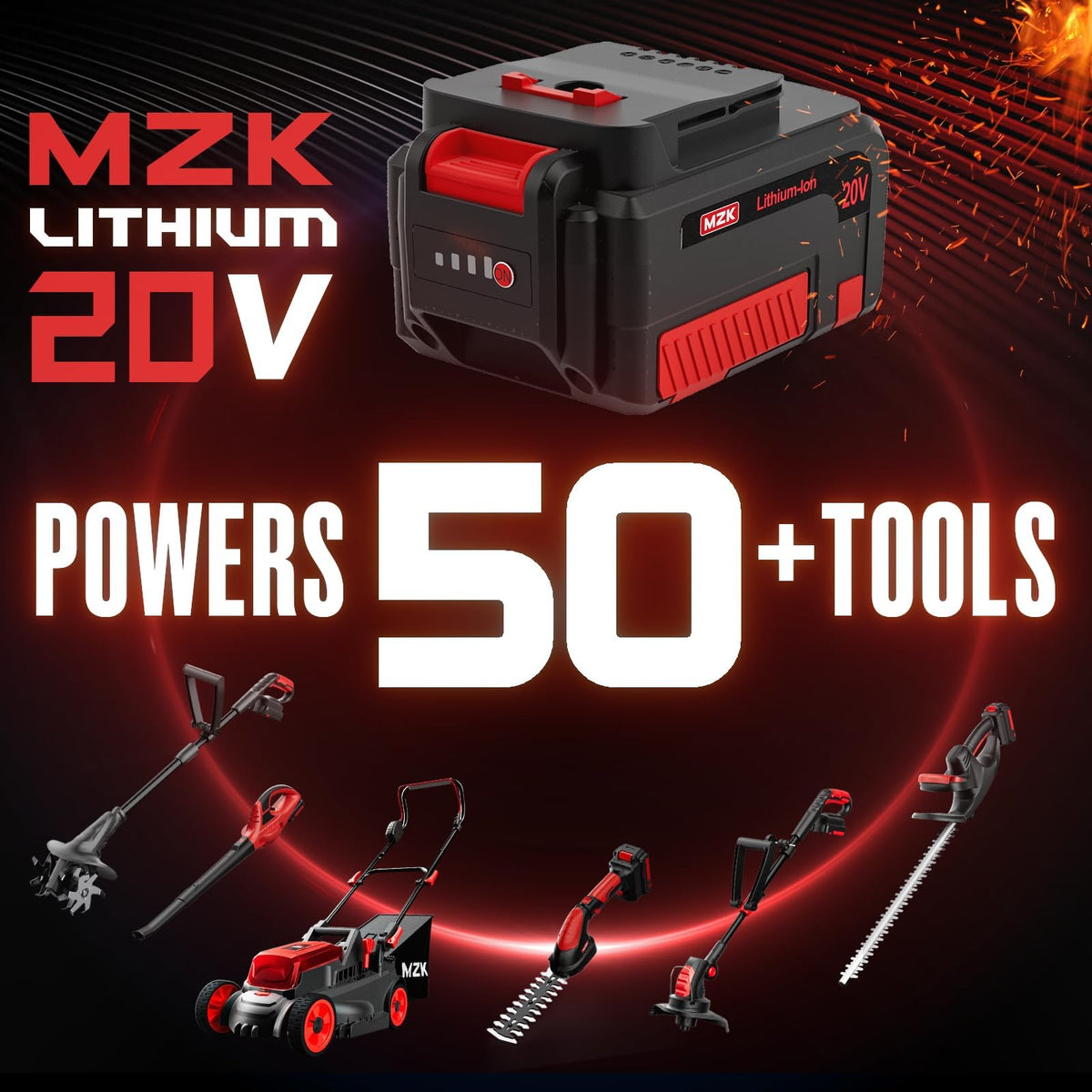 MZK 20V Cordless Leaf Blower, Lightweight Electric Blower