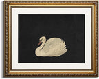 VIYYIEA Gold Framed Wall Art Canvas Print Home Decor Swan Wall Decorations Grace Swan Art Painting Pictures Rustic Bathroom Decor Farmhouse Prints Gift for Living Room Bedroom Kitchen Office 13x16in