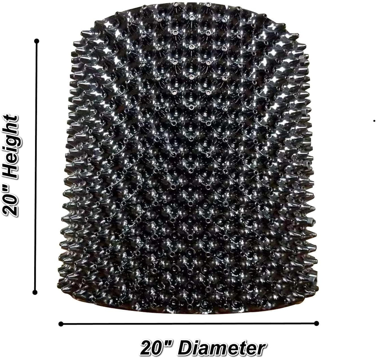 25 Gallon Air Pruning Containers 5-Pack, 100 Liter 20" X 20" D/H Special Packing Interlocked Large Air Root Pruning Planters for Big Tree Grow Outdoor(5 Pack 26 Gallon), Black