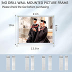 Acrylic Picture Frame for Wall, Clear Diploma Frame, No Drill Floating Frameless Photo Frame for Diploma Certificate Degree Document & Artworks Display, Graduation Gift for Students(2 Pack, 8.5X11 Straight edge)