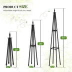 4 Ft obelisk trellis for Climbing Plants outdoor,4 Ft garden trellis with Extra Thickened Plastic-Coated metal pipes, Garden Indoor Potted Plant Support, Climbing Support for Potted Plants