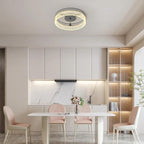 Jaycomey LED Flush Mount Ceiling Light Fixture, 11.6'' Round Modern Brushed Nickel Ceiling Lamp with Bubble Lampshade, 20W Dimmable Low Profile Kitchen Lighting Lamp for Bedroom Hallway Dining Room