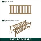 Smiry Bamboo Shoe Rack for Closet, 2 Tier Wooden Stackable Shoe Organizer, Free Standing Shoes Storage Shelf for Entryway, Front Door Entrance, Walnut