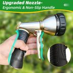 ARXIVE Metal Garden Hose Nozzle, Heavy Duty High Pressure Hand Sprayer