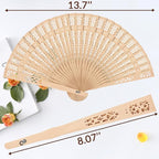 20Pcs Personalized Folding Hand Fans Custom Engraved Summer Wedding Fans,Personalized Wooden Fans Party Favor Bridal Shower Gifts for Guests