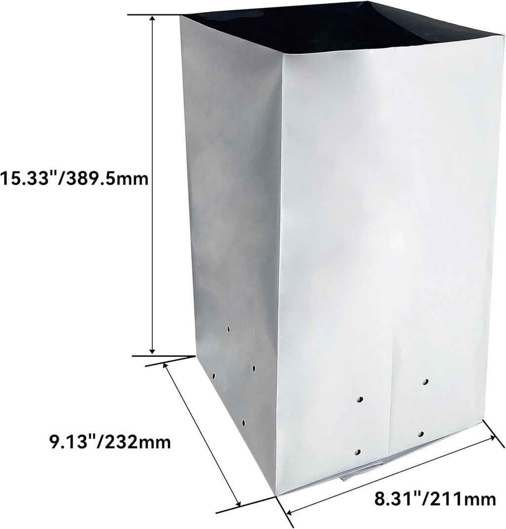 TEXALAN(R Poly Grow Bag Planters Panda Film Black and White 5 Gallon 25pcs