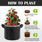 5 Gallon Grow Bags 6 Pack,Fabric Pots 5 Gallon for Healthy Plant Growth - Durable and Reusable Garden Bags to Grow Vegetables,Fruits,and Flowers