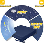 AAAAAcessories Outdoor Seat Cushions for Chairs, Waterproof, Fade-Resistant, 17" x 16" x 2", Patio Furniture Replacement Cushions, Set of 2, Navy Blue