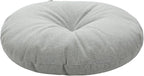 Bistro Chair Cushions 15 inch,Set of 2,Tufted Round Chair Cushions with Ties,15"x15"x4",Water Resistant Round Seat Cushion for Barstool Chairs,Patio Garden Kitchen Outdoor Furniture(Light Gray)