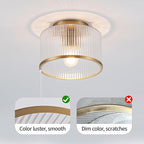 MAYNA Modern Gold Ceiling Light Fixture, 1-Light Hallway Light Fixtures Ceiling Mount, Dimmable Foyer Kitchen Lighting Fixtures for Bedroom Bathroom Dining Room Laundry Room Entryway